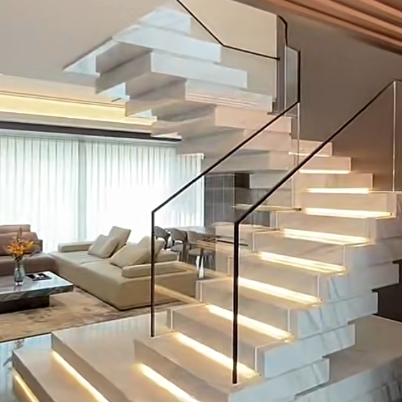 专业量身设计制作混凝土堆积弧形旋转楼梯